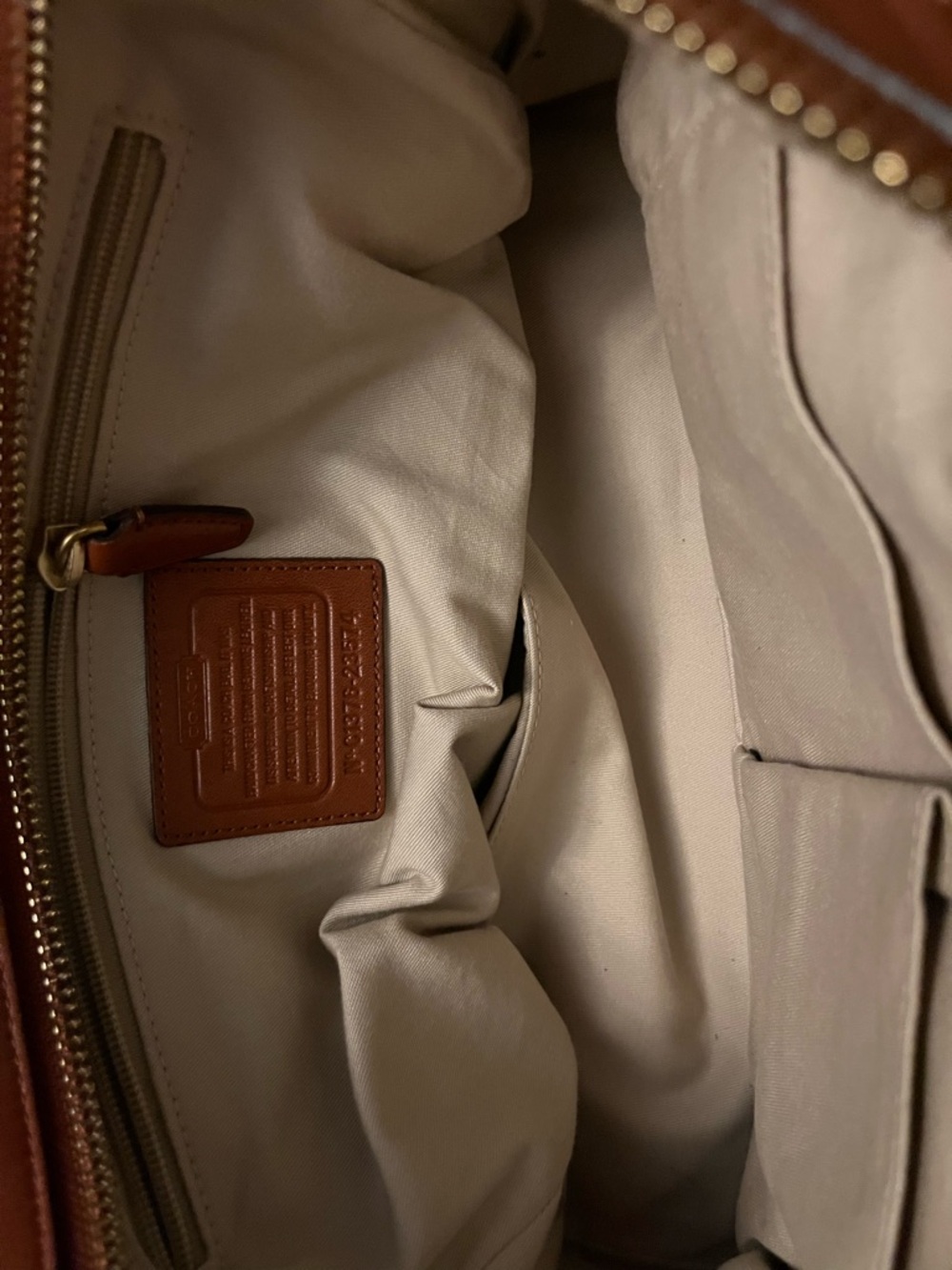 Coach Legacy Haley Leather Top Handle Satchel# 23574 in British Tan - Picture 5 of 6